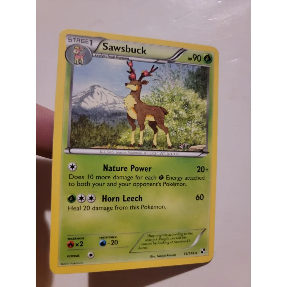 Sawsbuck Pokemon Card 2011 14/114 90hp